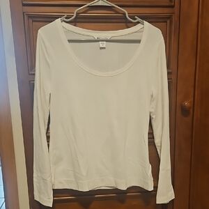 Athleta White Long Sleeve Top